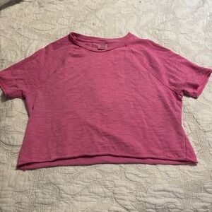 Victoria's Secret 2023 Pink Half‎ Shirt Women's Size Small Hot Pink Dog Logo